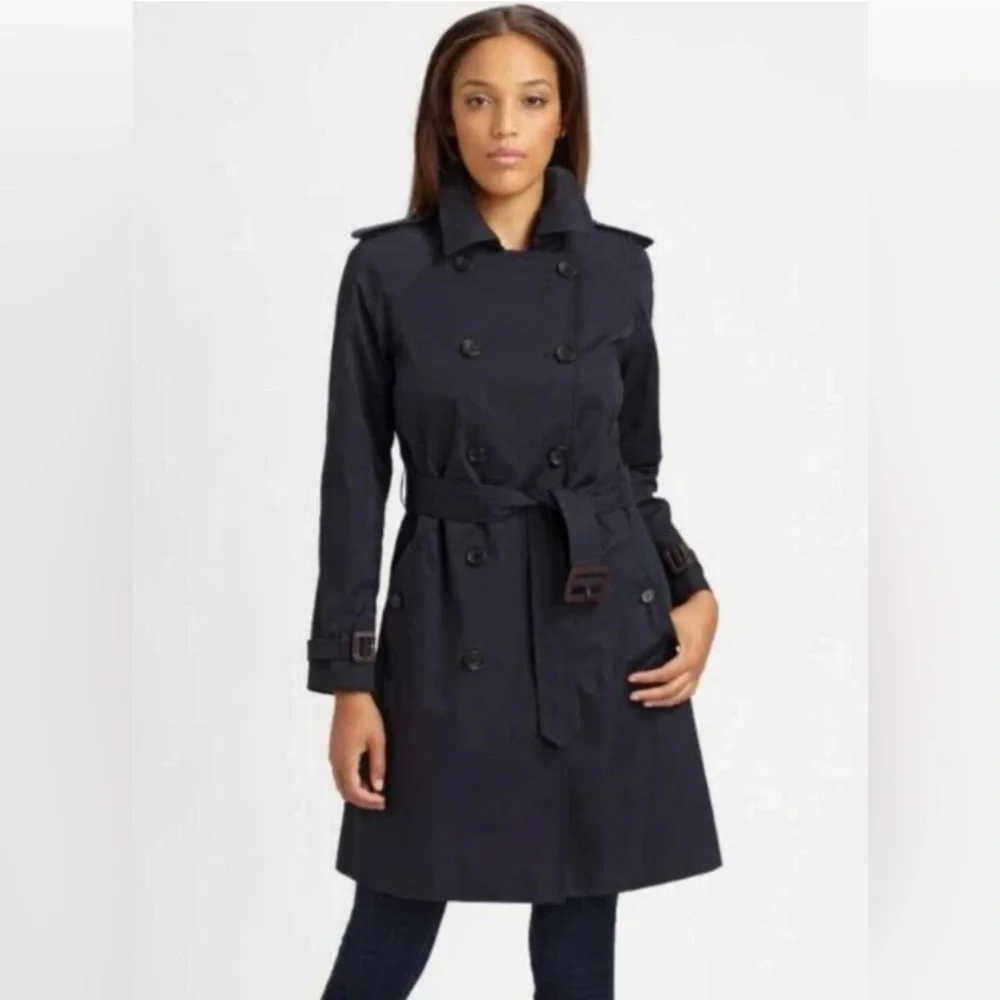 Hunter double breasted black Trench Coat‎ 8
